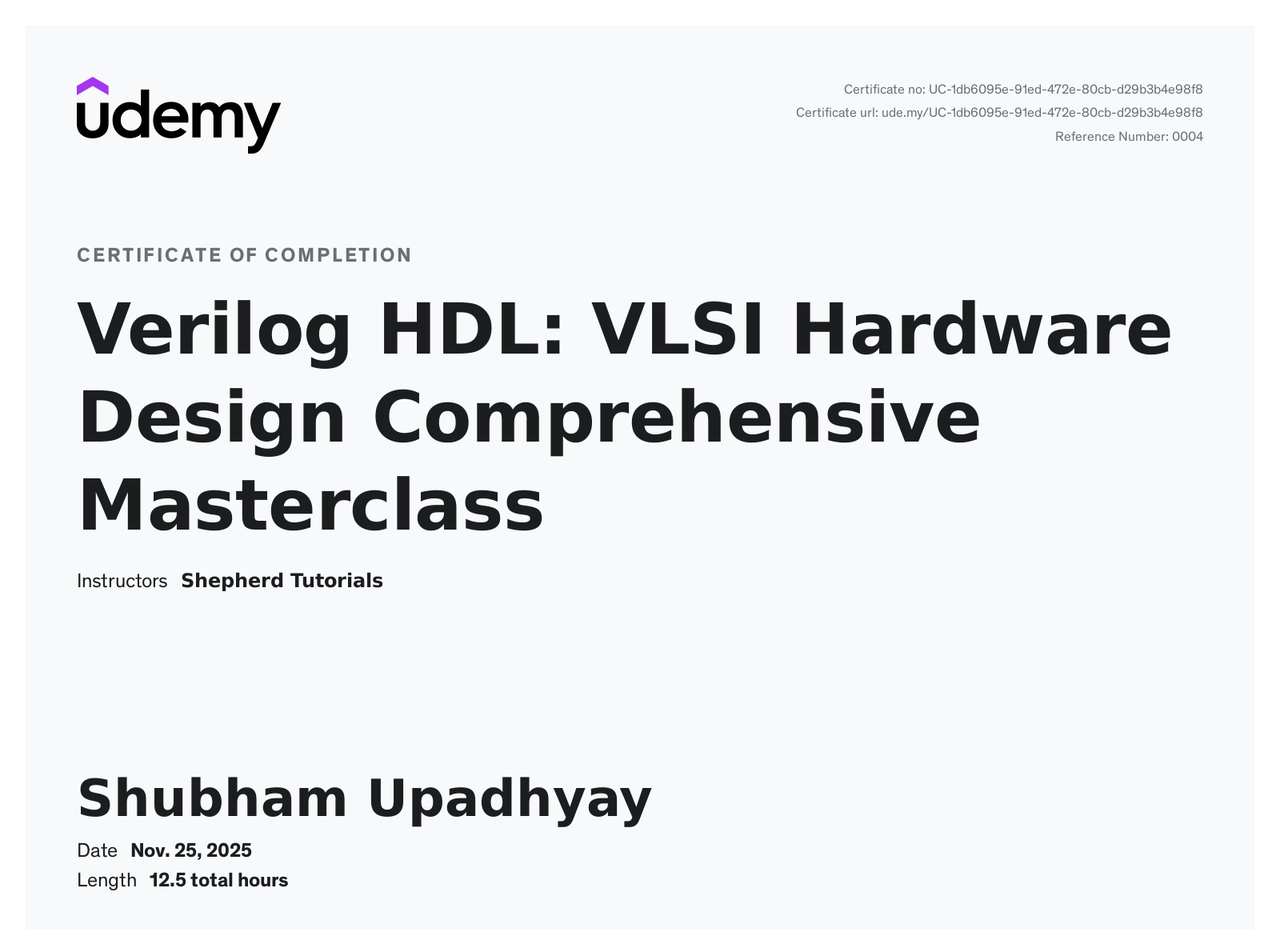 Verilog HDL_VLSI Hardware Design Comprehensive Masterclass