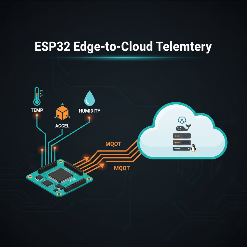 ESP32 IoT edge-to-cloud system architecture